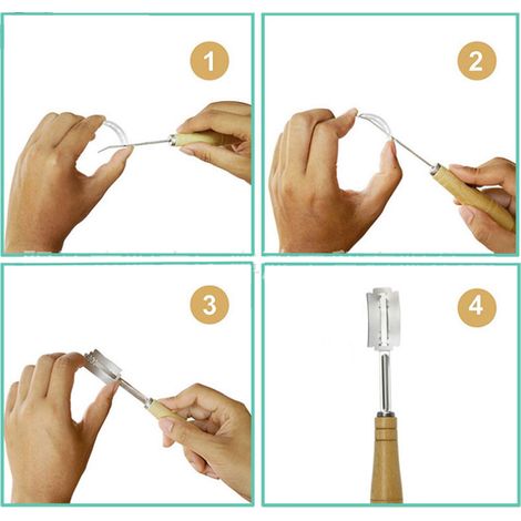 Lame à pain professionnelle pour scarification de pâte, lame de rasoir précise avec étui de protection en cuir. (1/5)