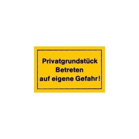 STRECKEN - Verbotsschild 250x150mm Privatgrund unités betrete