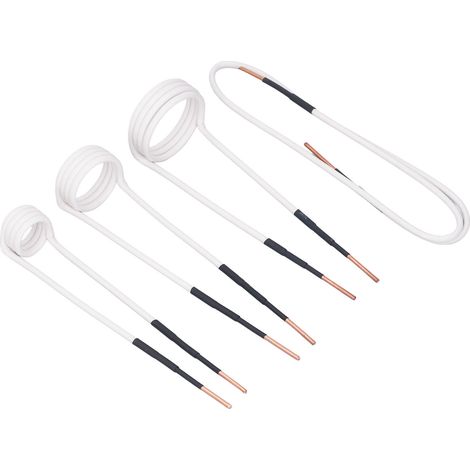 Kit de 4 bobines chauffantes à induction, noyau en laiton de 2,5 mm, bobines à induction haute fréquence de 20, 30, 40 et 750 mm pour le dévissage de boulons et écrous rouillés. (1/5)