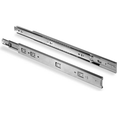 Kit Guias de Bolas Piston -  Autocierre - para Cajón de Cocina y Muebles  Tamaño: Módulo 500