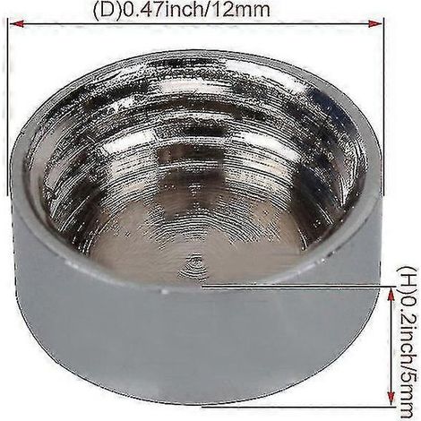 versilberte, runde Spiegelnägel aus Kupfer, 12 mm Durchmesser (1/5)