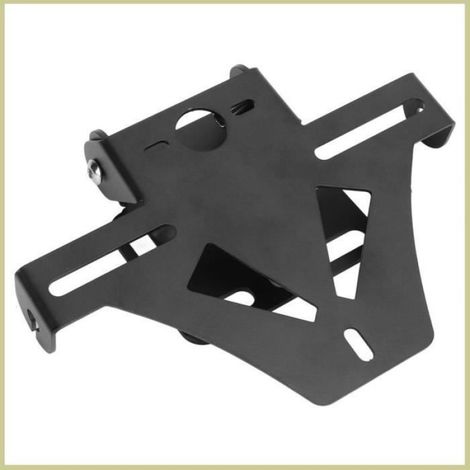 Support de plaque d'immatriculation de moto, support de plaque d'immatriculation en aluminium, support de feu de signalisation (1/4)