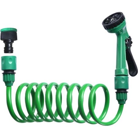 Manguera de jardín flexible - Manguera de agua retráctil - Riego de jardín - Retráctil automáticamente - 15 metros - Verde (1/5)