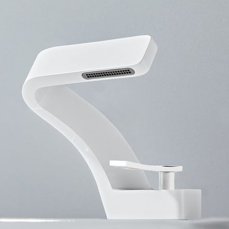 Mitigeur de lavabo blanc à levier unique, 1 ou 3 trous, mélange eau chaude et froide, robinet de vasque pour salle de bain (1/2)