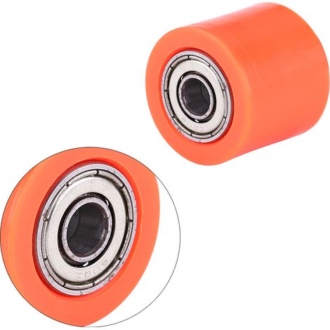 Galet tendeur de chaîne universel 8 mm, guide-chaîne pour moto tout-terrain enduro, orange (1/5)