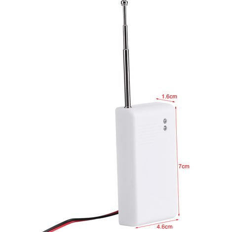 Détecteur de Fuite d'Eau 433MHz Wired Overflow Sensor Alarm avec Alimentation 12V/23A, White, Quiescent Current 10uA, Operating Current 15mA, Transmitting Distance 100m (1/5)