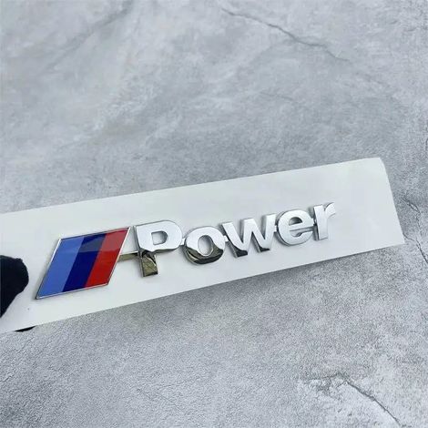 (MPOWER Argent) - Convient aux BMW X1X2X3X4X5X6 F45 F46 F30 F31 G21 G20/G28 E39 G30 F11 G60 G61 F36 F33 E61 E39 - Autocollants pour emblèmes latéraux de carrosserie et de coffre (1/5)