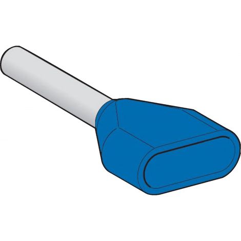embout de cablage - double - 0.75 mm2 - bleu - schneider electric az5de007 (1/4)