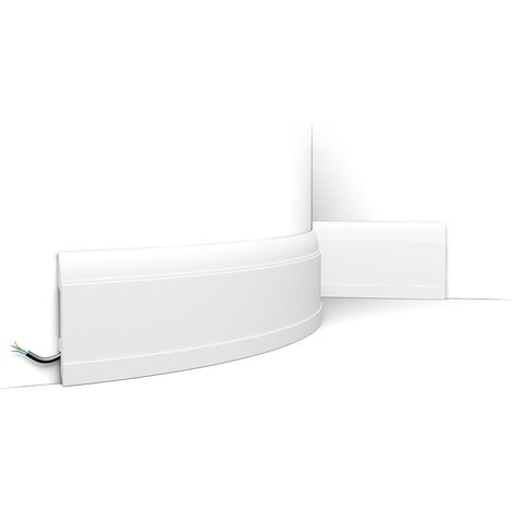 Sockelleiste Orac Decor SX104F LUXXUS flexible Zierleiste Stuckleiste Modernes Design weiß 2m (1/4)