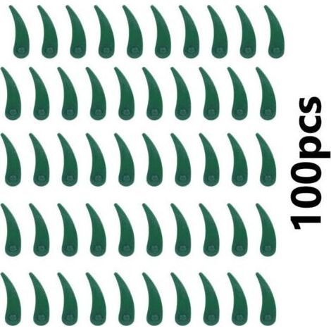 PA Aiperq Lot de 100 lames de rechange en plastique pour coupe-bordures Bosch Durablade Art 23-18 LI Art 26-18 LI (1/4)