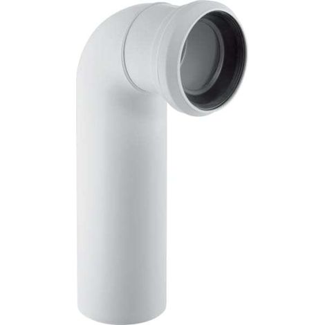 Ablaufbogen in PP weiss f. WC waagrechter Abg.90Grad 110mm 152614 (1/5)