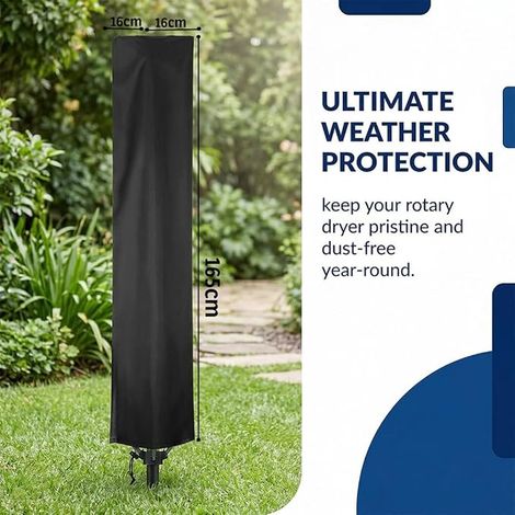 Parasol Cover, Cover for Garden Parasol, Cover for Patio Umbrella, 16 x 16 x 180 cm, Black (1/4)