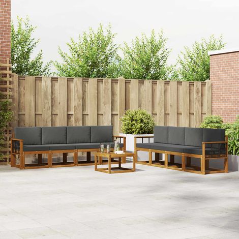Teenpull – Outdoor-Sofagarnitur 9 Stk. Natur und Anthrazit (1/5)