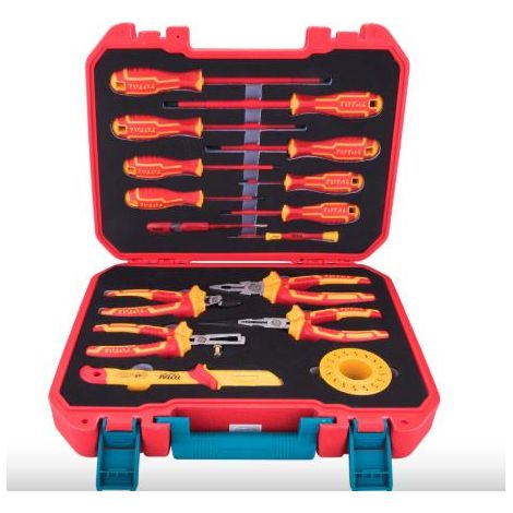 TOTAL Elektriker-Werkzeugsatz, 16-teilig, 1000 V, VDE THKITH1601