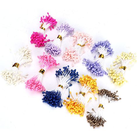 900 étamines de fleurs artificielles séchées, fabriquées à la main, accessoire décoratif de 3 mm (1/5)