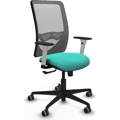 Chaise de bureau piqueras y crespo Zulema turquoise similicuir maille (1/2)