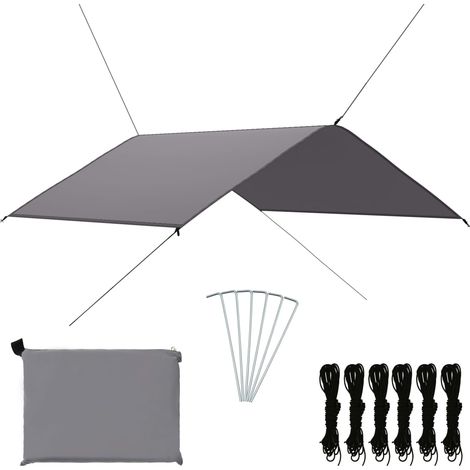 Lona de exterior gris 4x4 m (1/5)