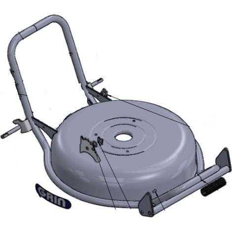 Scocca piatto nudo chassis per rasaerba tosaerba GRIN PM53