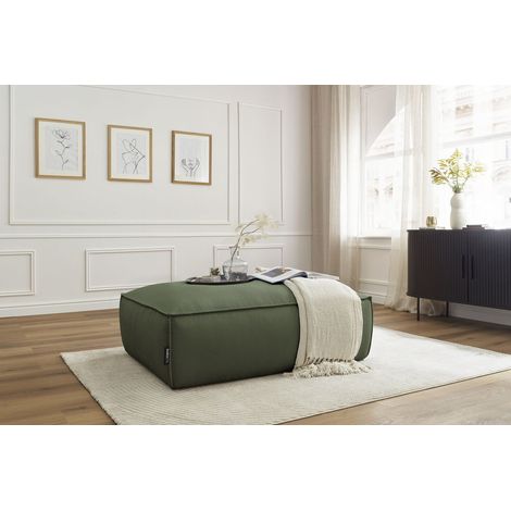 BOBOCHIC - Pouf BOHEME velours côtelé Vert (1/5)