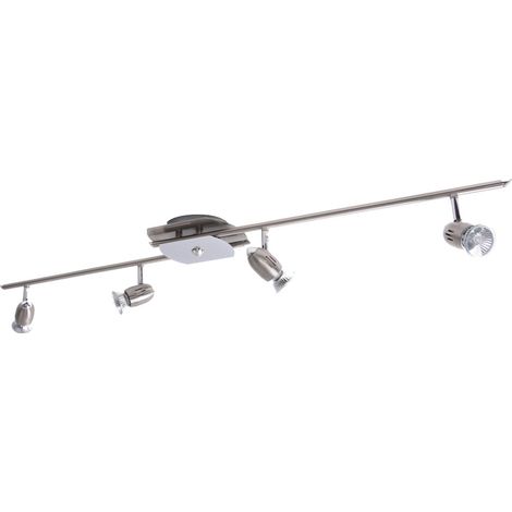 Decken Balken Strahler Wohn Schlaf Zimmer Lampe silber Spot Leiste verstellbar Brilliant G16131/77