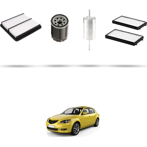 Kit tagliando 4 filtri compatibile con Mazda 3 (BK) 2.0 110kw dal 2003 al 2009 (1/5)