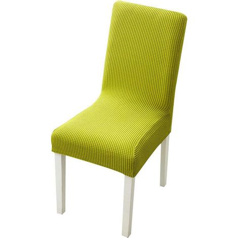 Housses de chaise 6 pièces - Housses de chaise élastiques - Usage domestique - Motif à carreaux - Housses de chaise universelles (1/2)