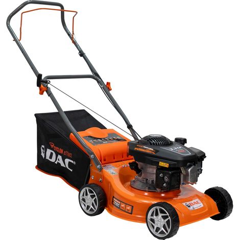 Tondeuse à Gazon Thermique DAC 100XLS – Moteur 3,3 CV 131 CC – Largeur de Coupe 40 cm – Bac de Ramassage 45 L – Surface Jusqu’à 1300 m², Orange (1/5)