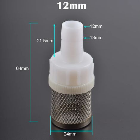 Filtre à tuyau (12 mm - Chine continentale) pour lavage de voiture, arrosage de jardin, aquarium, en acier inoxydable. (1/5)