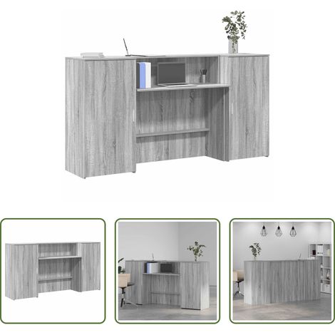vidaXL Tresen - Empfangstheke Grau Sonoma 200x50x103,5 cm Holzwerkstoff (1/5)