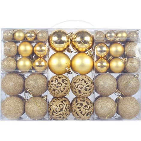Christbaumkugeln aus Kunststoff, verschiedene Ausführungen, Ornamente für Partydekoration (1/5)
