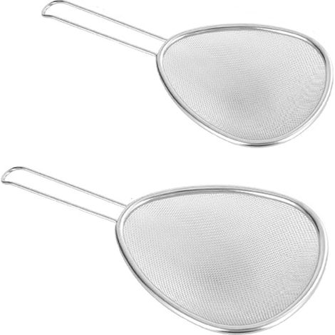 Set di 2 mestoli, colino, set di mestolo e colino in acciaio inox, colino con manico, mestolo, colino da cucina in acciaio inox per cucina, cottura (1/5)