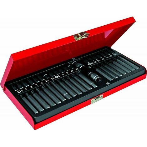 KIT SET INSERTI CHIAVI 40 PZ BUSSOLE CHIAVI TORX HEX 1/2" 3/8" PROFESSIONALE (1/2)