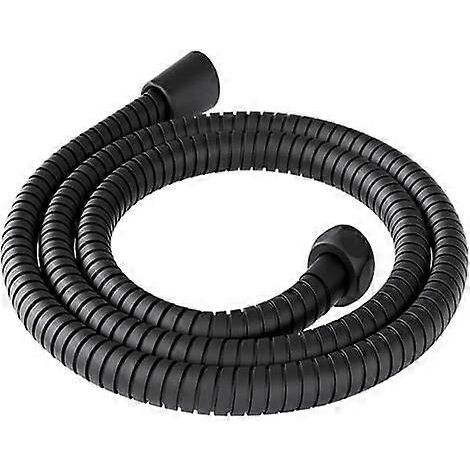 Flexible de douche en acier inoxydable de 200 cm, noir, anti-torsion, universel, pour douchette et installation dans la salle de bain.-AquaForge (1/5)