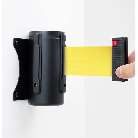 Tendinastro da Parete 3 m con Clip di Chiusura Nastro Giallo