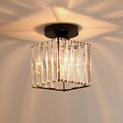 Abat-jour de plafond carré sans ampoule, style simple et élégant, décoration intérieure pour chambre. (1/5)