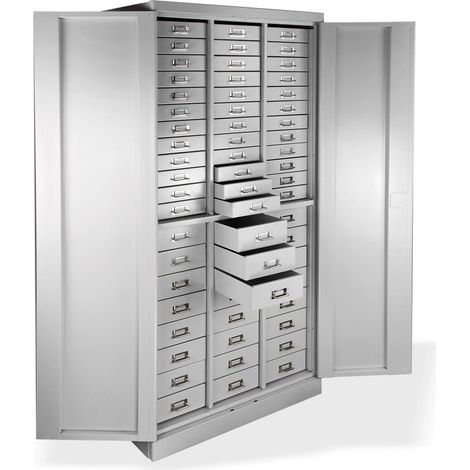 ADB Metall Schubladen-Schrank Werkzeug Materialschrank 60 Fächer 1790x800x410 mm (1/5)