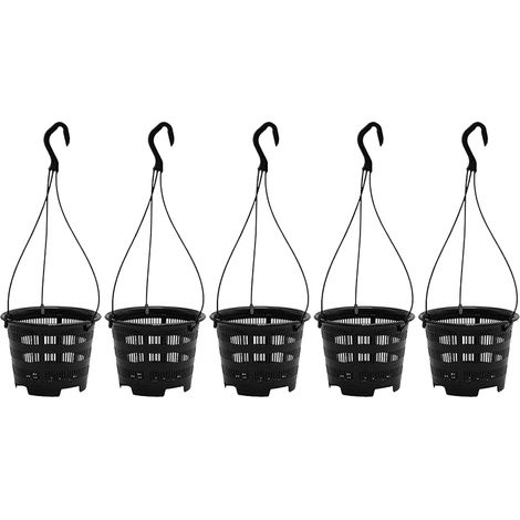 Jardinière Suspendue Crochet Amovible Trou de Drainage Conception Pot de Fleur Suspendu pour Balcon Patio Jardin (1/5)