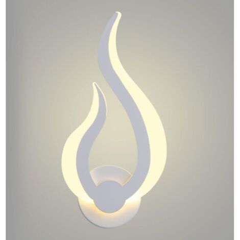Pr Indoor LED Wall Light, 10W Modern Wall Lamp, Flame Shape Wall Night Light 3000K Warm White for Kitchen Staircase Bedroom Corridor, 220V IP20 [Energy Class E] (1/5)