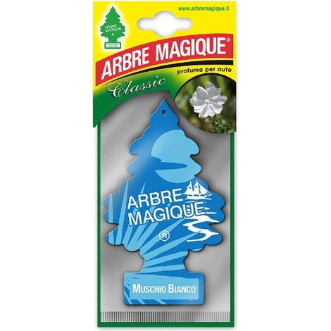Trade Shop - Arbre Magique Mono Spenter Para La Fragancia Del Coche Fragancia Moss Blanco - (1/2)