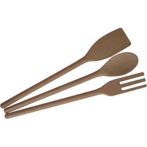 1CF SET MESTOLI IN LEGNO 3 PEZZI cm. 30