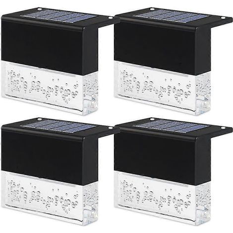 Lampes solaires pour terrasse, éclairage solaire LED pour marches, clôtures extérieures, escalier, patio, balustrade, piscine, étanches et ultra-lumineuses, en acrylique (1/5)