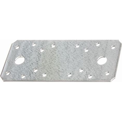 846336 Platine d'assemblage, galvanisée Sendzimir, 133 x 55 mm, Set de 50 pièces