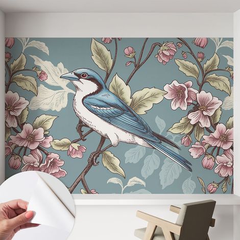 Fotomurale adesivo stickers - per camera da letto - per corridoio - decorazione casa moderna Armonia primaverile 152x104 cm (1/5)