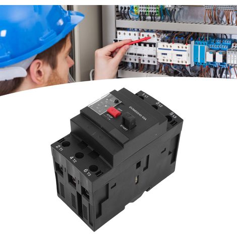 Disjoncteur de protection moteur, disjoncteur thermomagnétique AC690V pour moteurs électriques, bouton de démarrage manuel du moteur, protection contre les surcharges, montage sur rail DIN. (1/5)