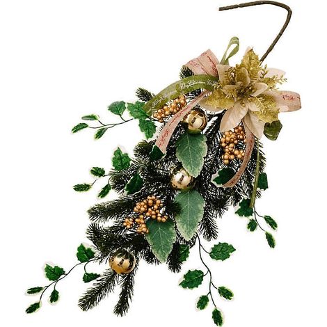 Guirlande de Noël verte en forme de larme (lot de 2) (1/5)