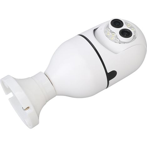 Caméra de Surveillance WiFi Double Objectif 2MP HD, Zoom 5X Vision Nocturne, Base E27, Ampoule Caméra 110-230V (1/5)