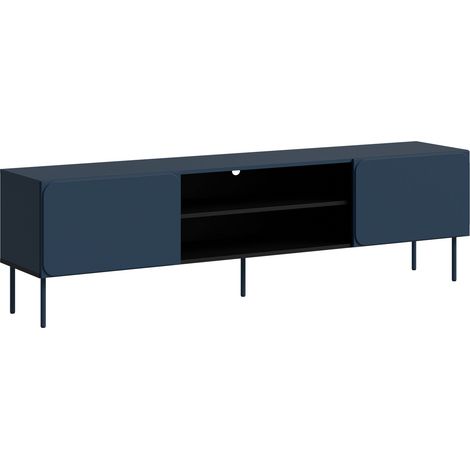 Mueble TV Fentore 102, Índigo, Número de puertas: 0, Número de cajones: 0, 200x58x40cm