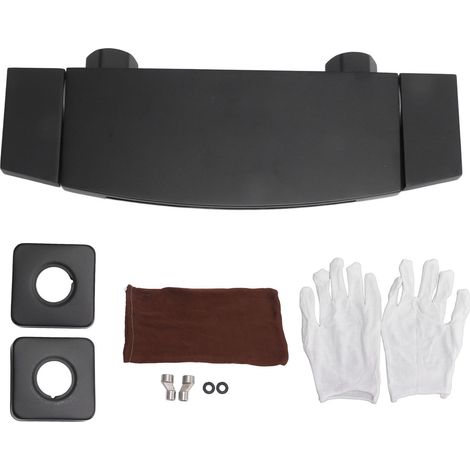 Robinet de baignoire mural cascade noir, filetage mâle/femelle G1/2, robinet pluie durable pour baignoire, usage hôtel maison. (1/5)