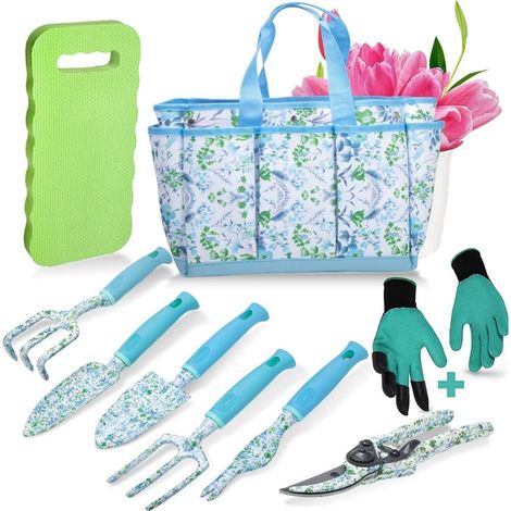 9-teiliges Gartenwerkzeug-Set aus Aluminiumlegierung – Geschenkset für Gärtner und Eltern