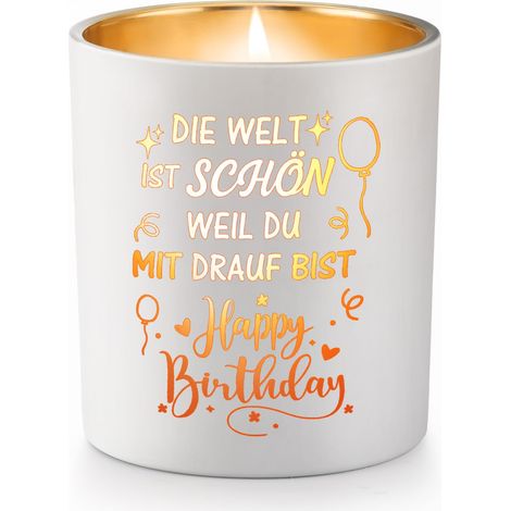 Cadeau d'anniversaire pour femme, cadeau pour femme qui a tout, cadeau pour femme, bougie parfumée à la lavande - Cadeau d'anniversaire pour petite amie et homme (1/5)